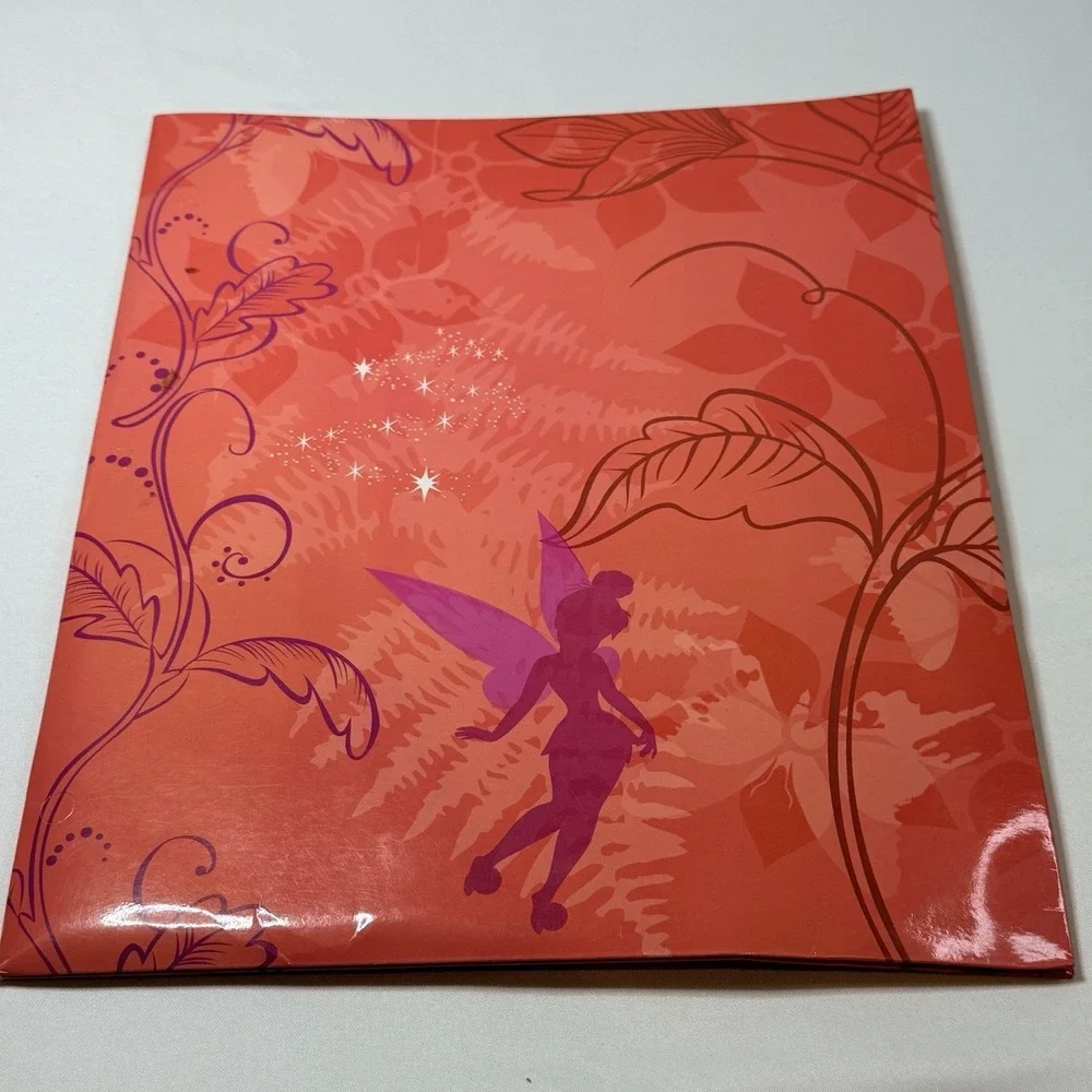 Rare VTG Disney Fairies Tinkerbell Folder Y2K Unpunched Two Pocket Stationery